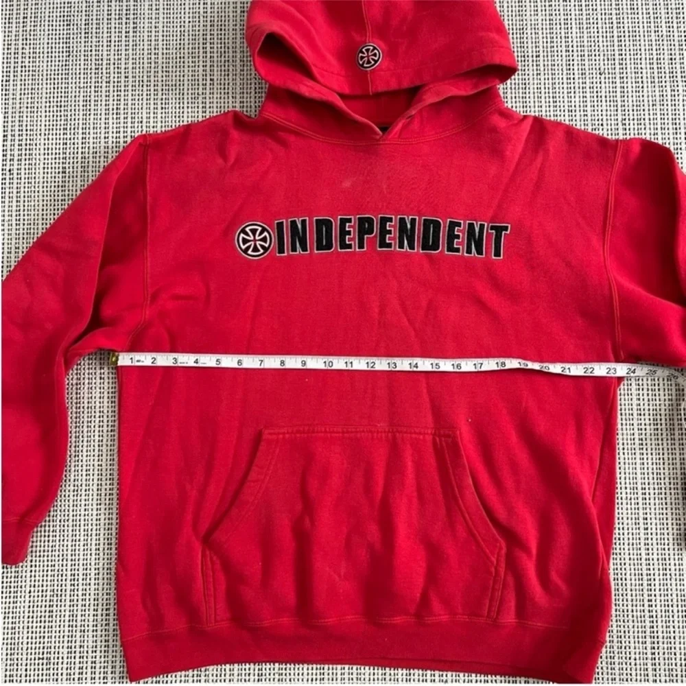 VINTAGE Y2K Independent Truck Co Red Skate Hoodie Sweatshirt - Picture 9 of 10